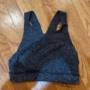 Black and Gray Sports Bra
